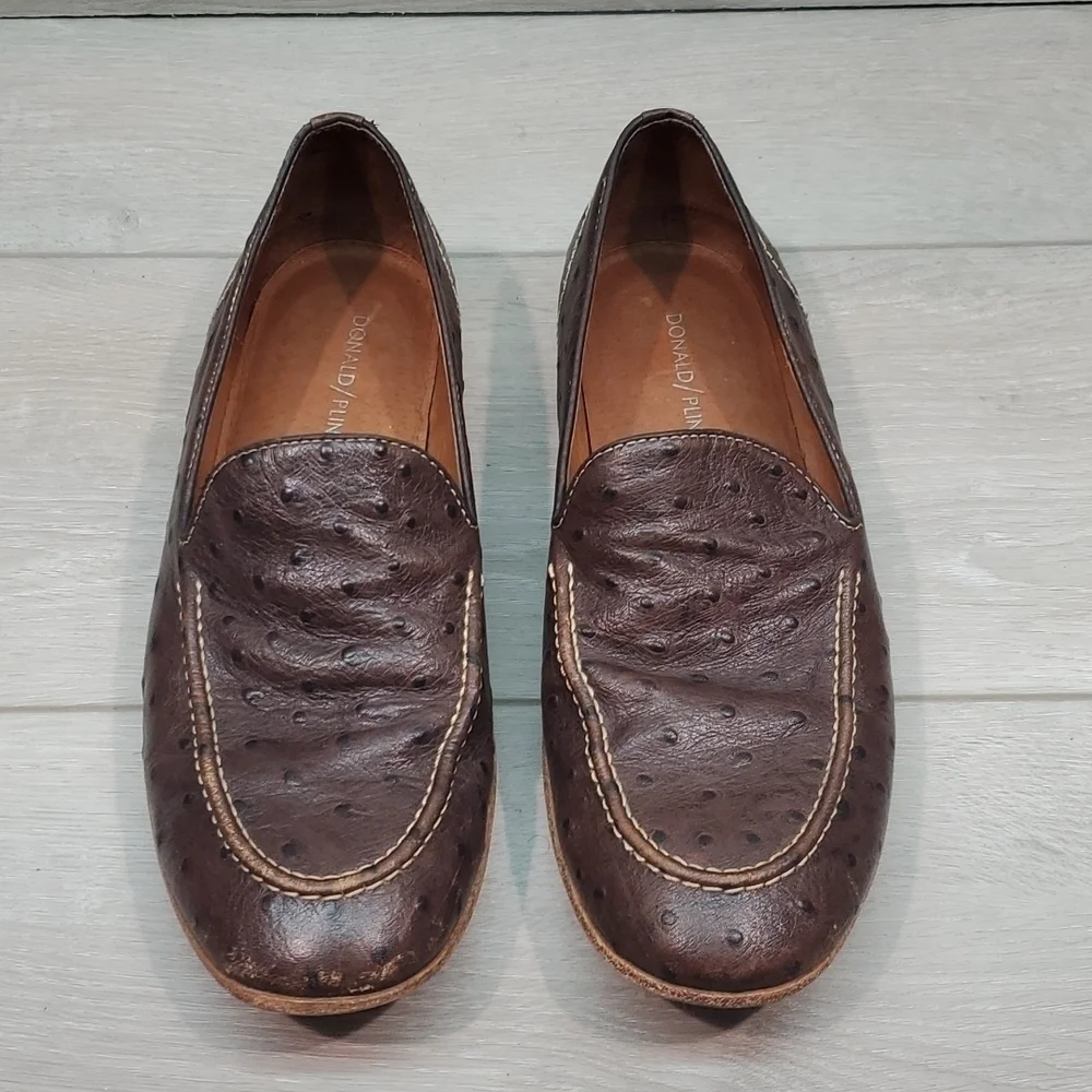Donald j Pliner Mens Mathis Loafer Ostrich Leather Slip on dress shoes sz 7